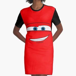 Lightning McQueen Graphic T-Shirt Dress